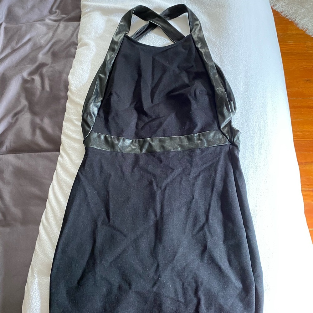 BODYCON FAUX LEATHER DRESS
